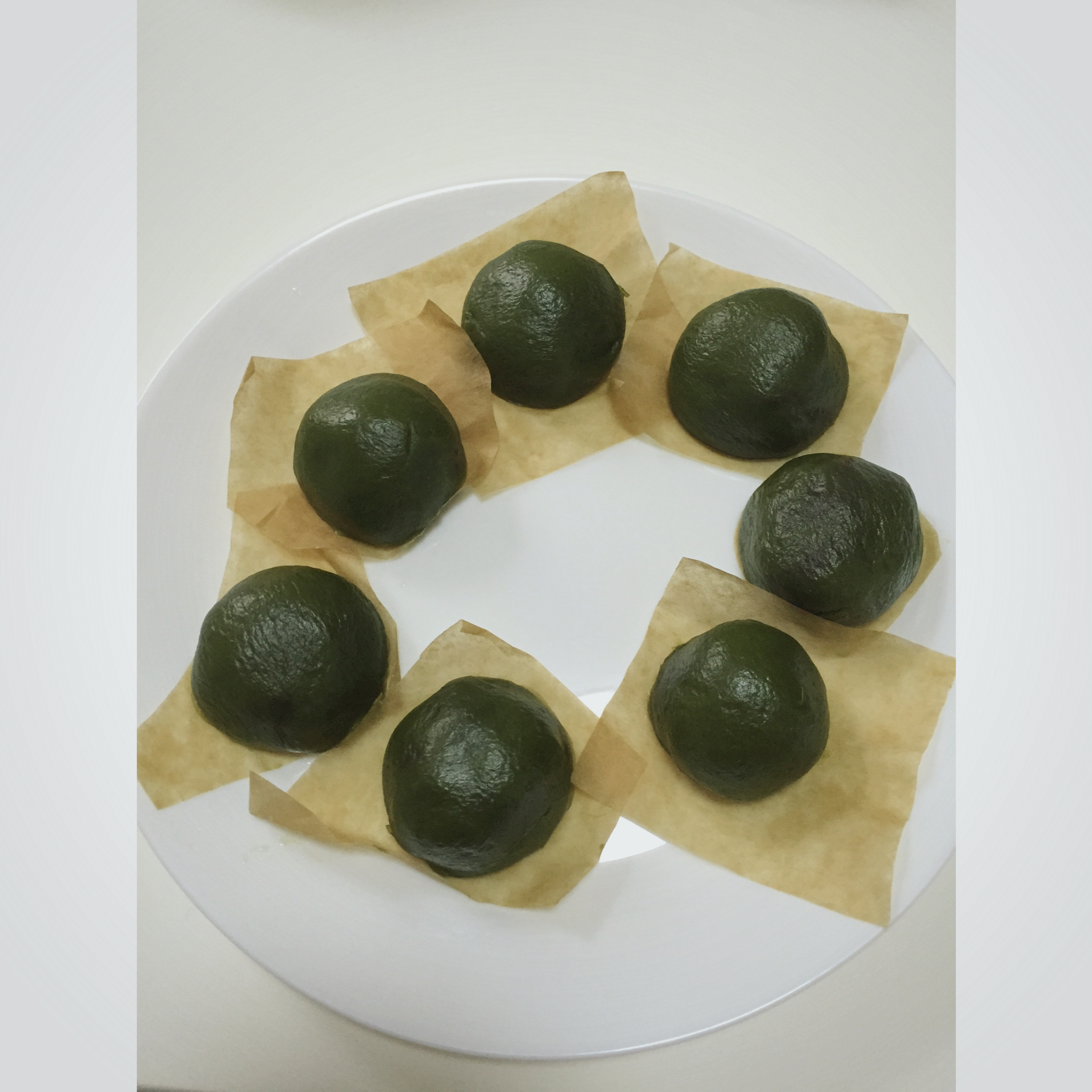 抹茶红豆青团&麦苗汁青团