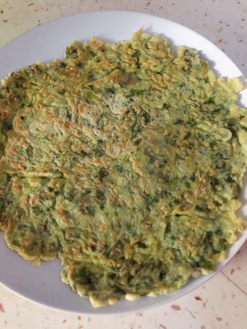 宝宝也爱吃的芹菜叶鸡蛋饼