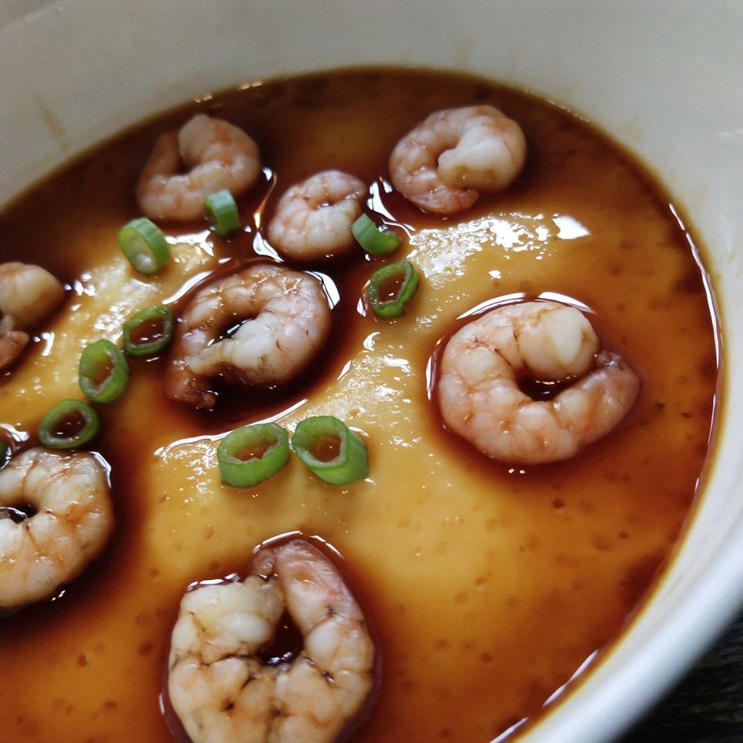 虾仁豆腐蒸水蛋