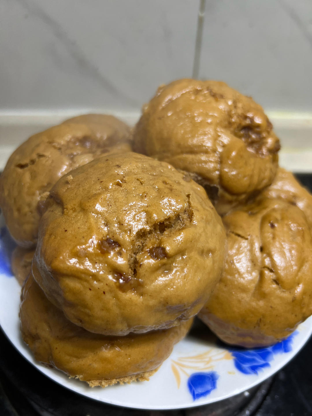 特香特细腻的波兰种红糖开花馒头