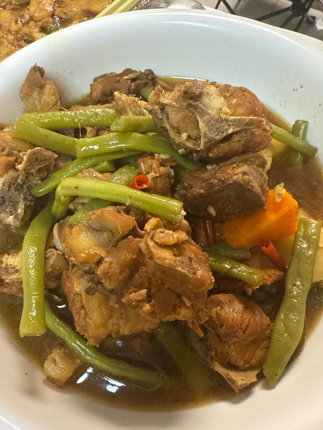 硬菜代表--排骨炖豆角土豆（豆角焖面胚子）