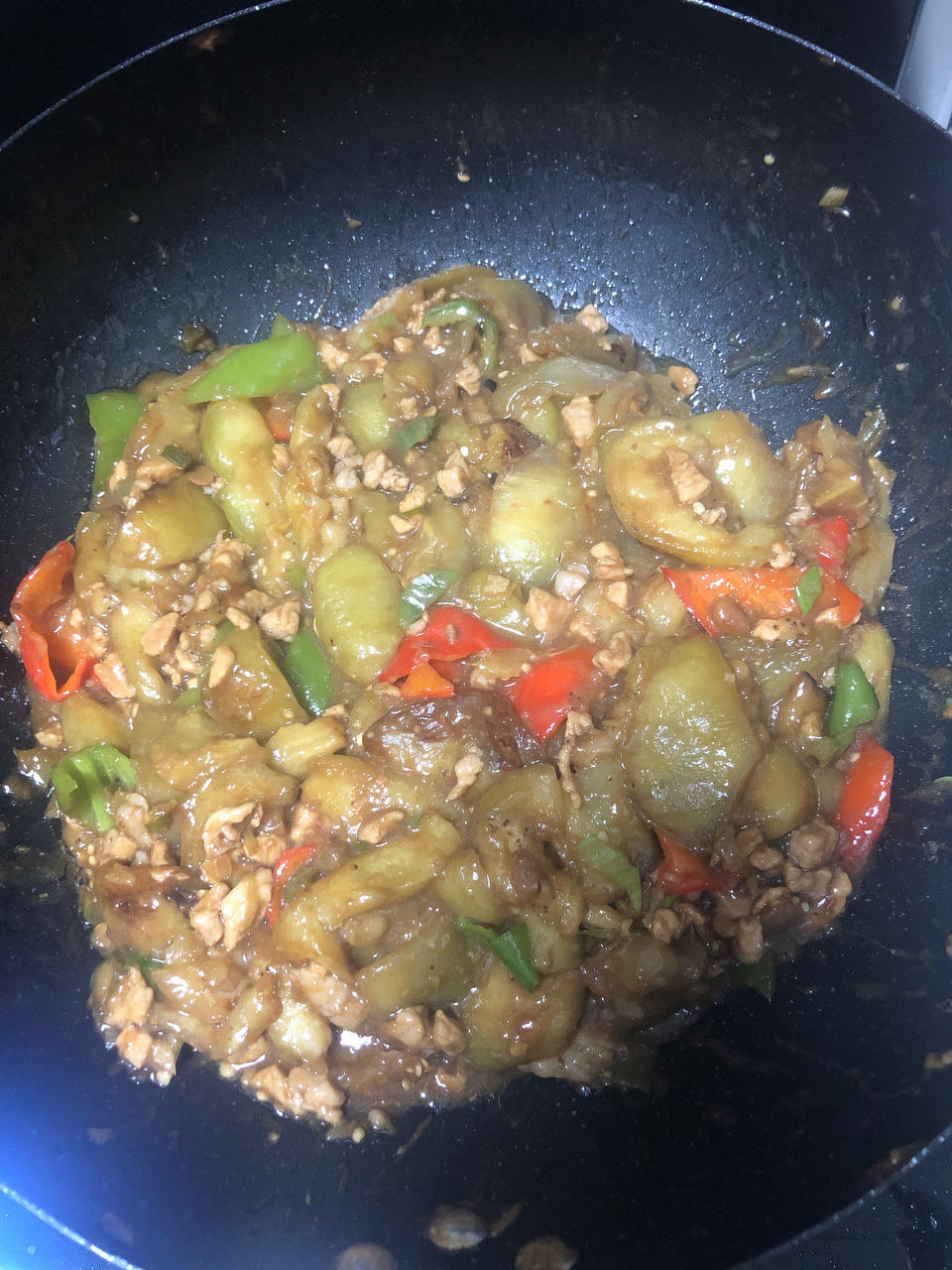 酱香肉末烧茄子