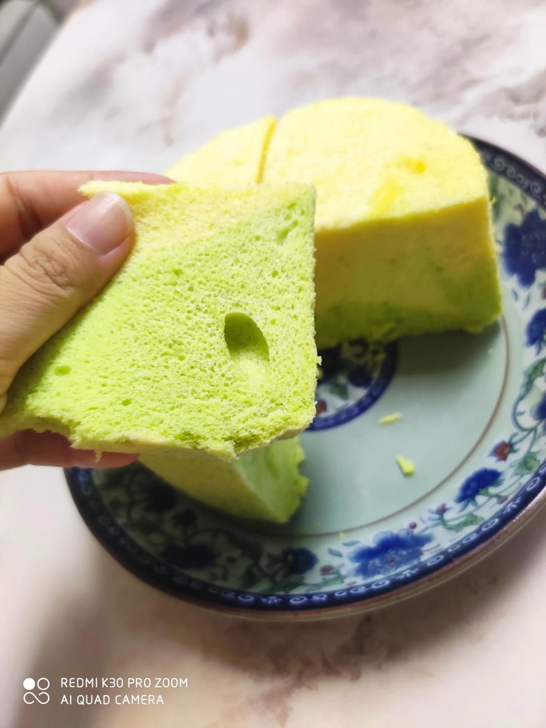 双色蒸蛋糕【宝宝辅食】