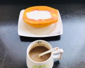 木瓜炖牛奶的做法 步骤4
