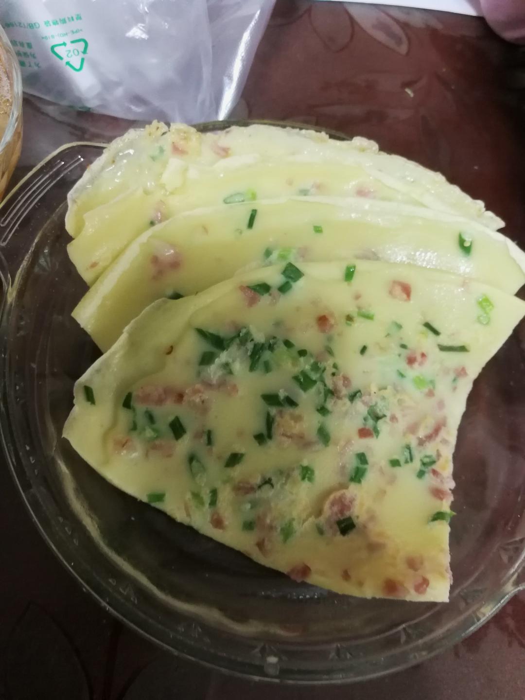培根香葱鸡蛋饼