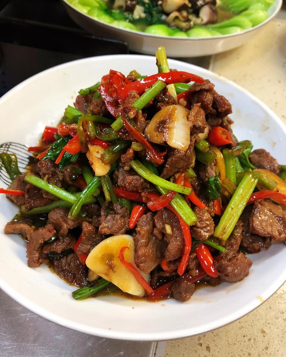 香辣芹菜牛肉