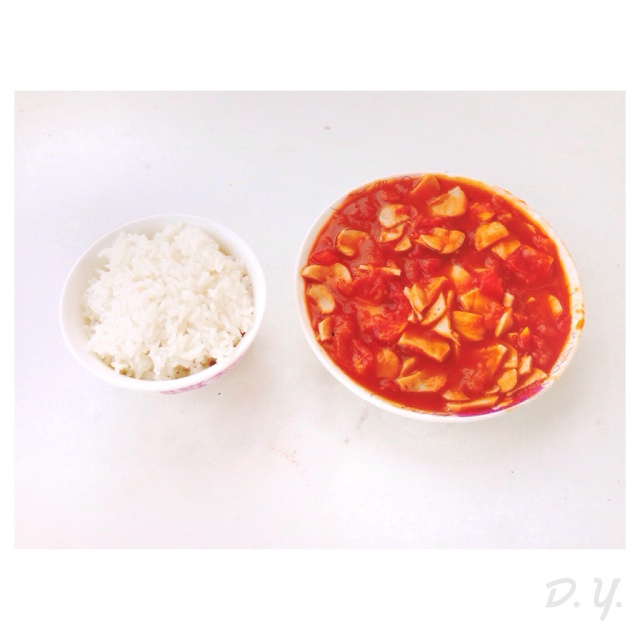 西红柿烧杏鲍菇
