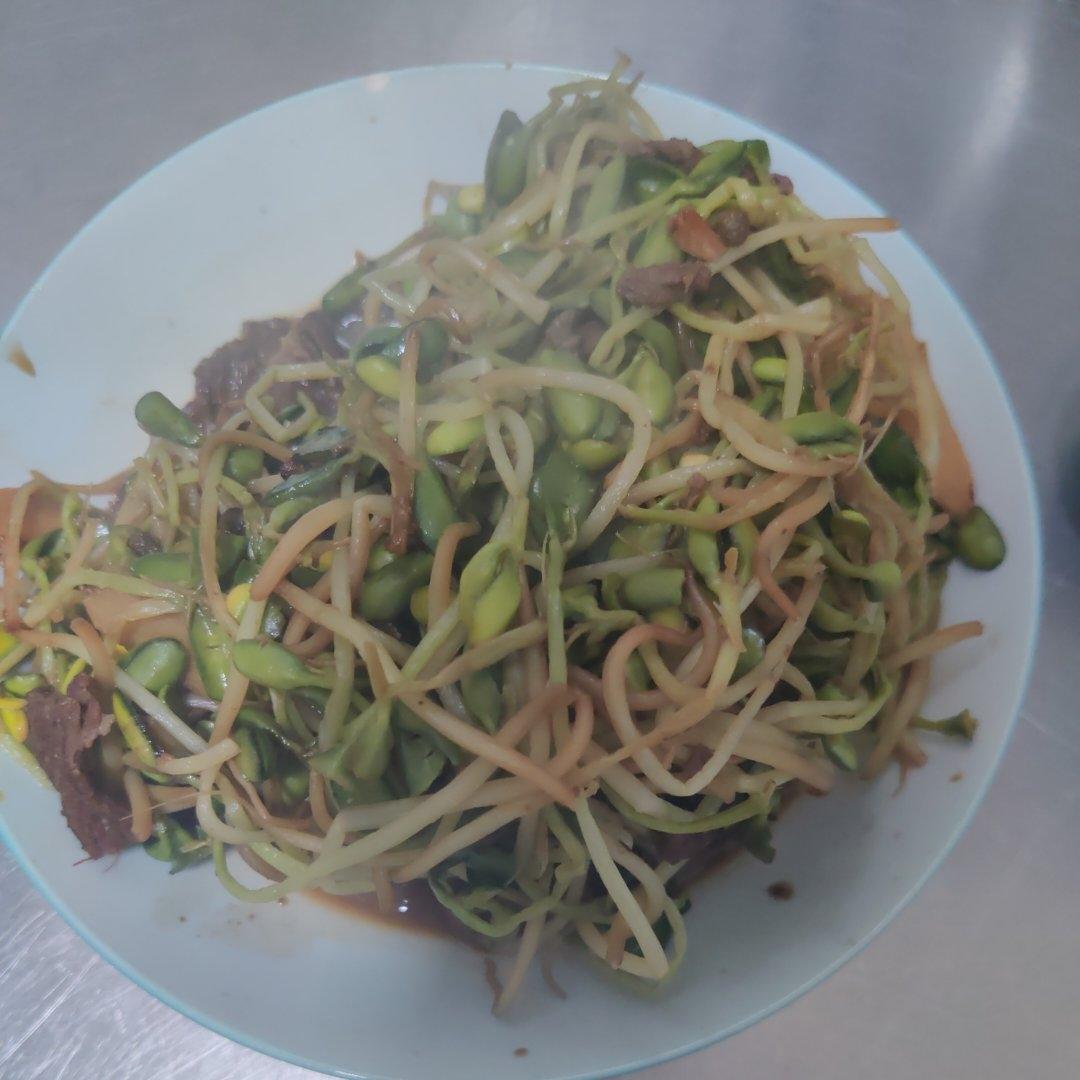 豆苗炒肉