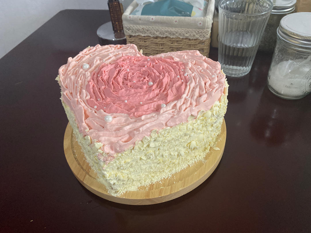 心形玫瑰花蛋糕（圆模具）