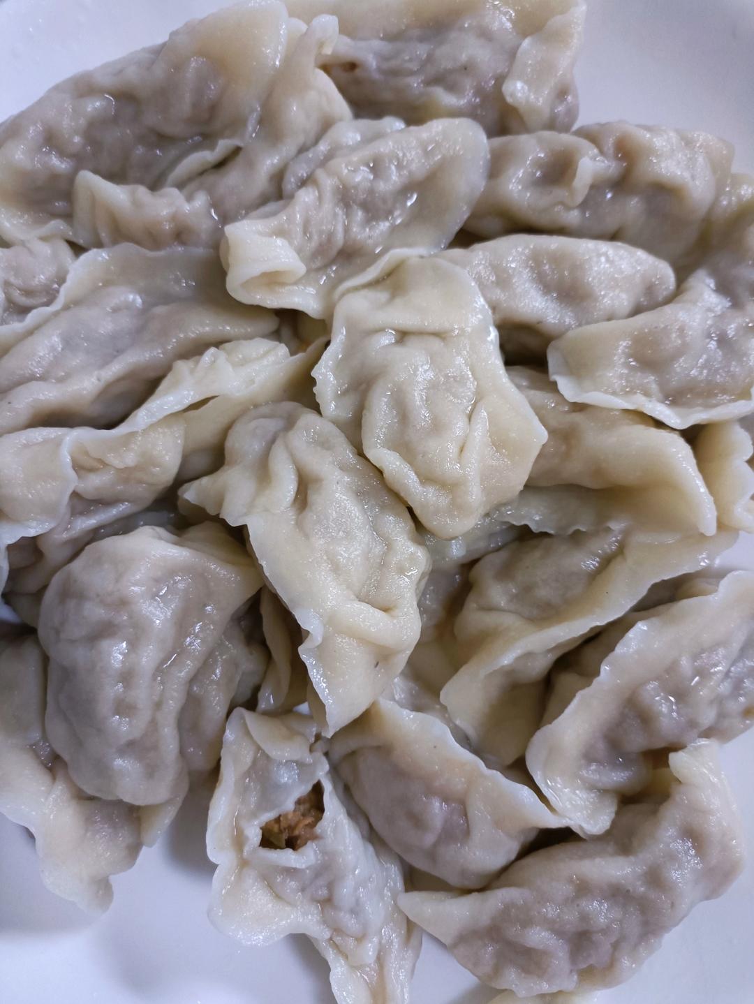 人马利珠做的西瓜皮馅饺子