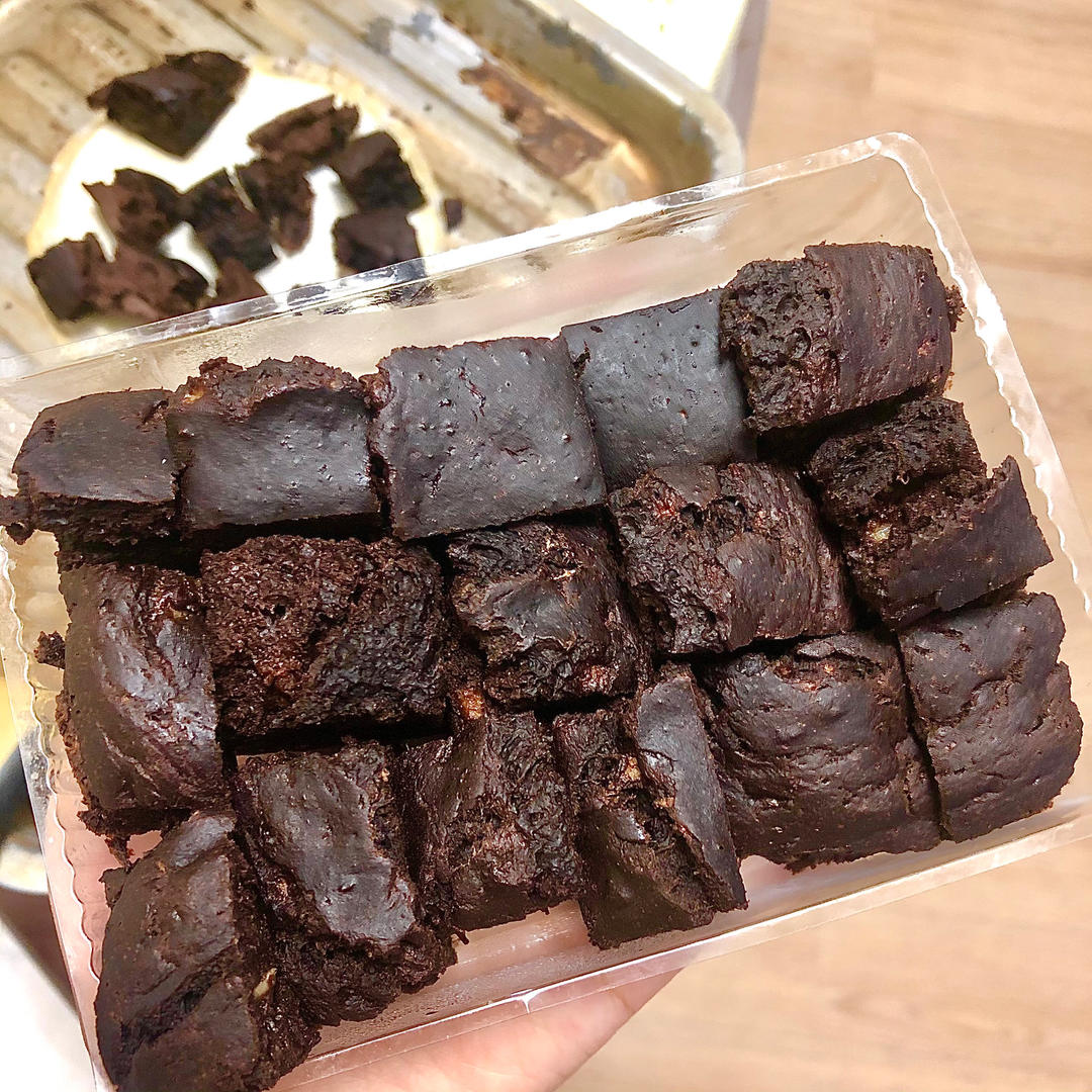 【无油无糖减脂超好吃】布朗尼蛋糕 Fudgy Brownie