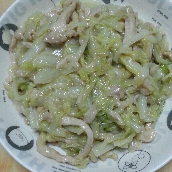 白菜烂糊肉丝