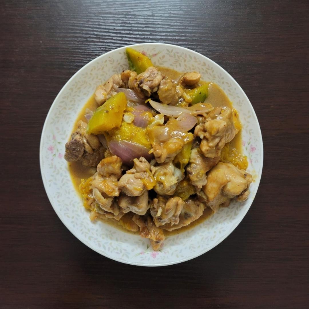 南瓜胡萝卜焖鸡