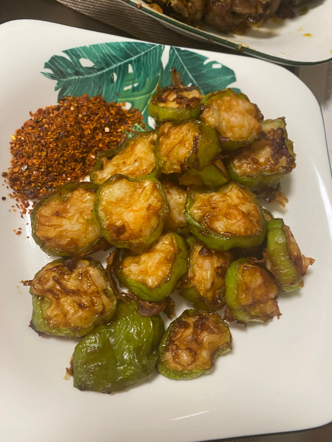 青椒和虾滑✅完美搭配