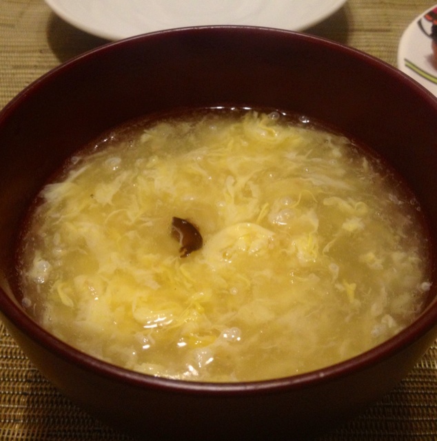 优美做的鸡茸玉米蛋花汤泡饭