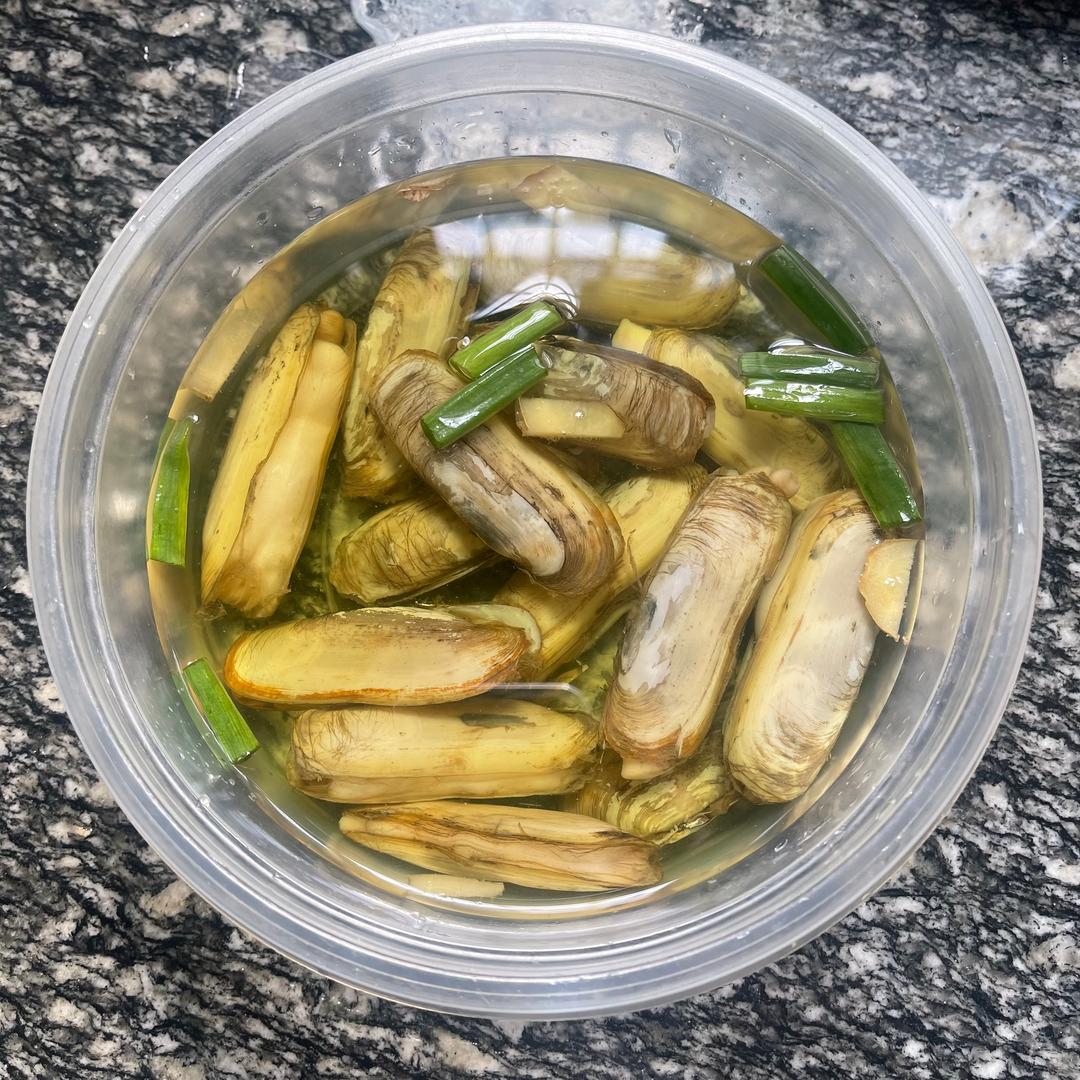 🔥雪菜汁干烤蛏子的做法 步骤3