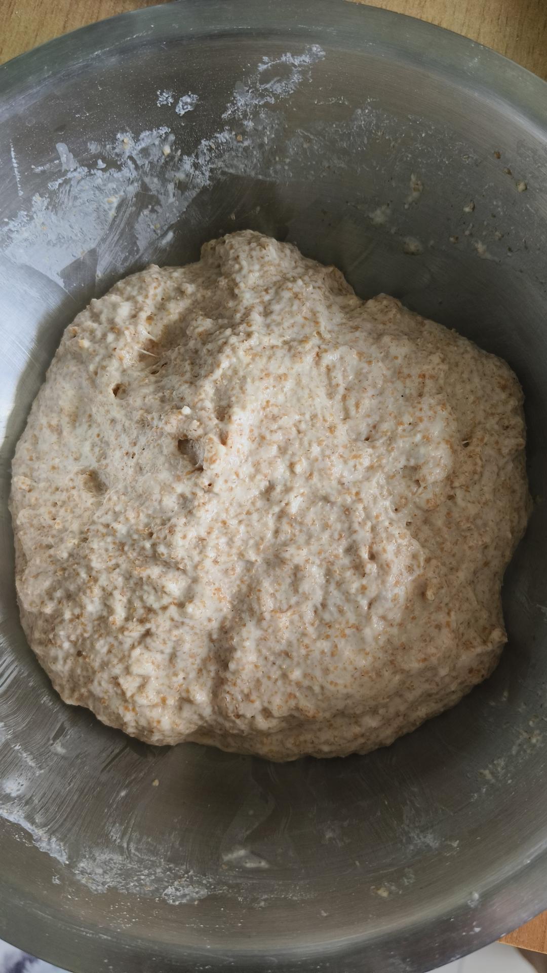 减脂必备，超级简单免揉全麦提子软欧，冷藏发酵大法