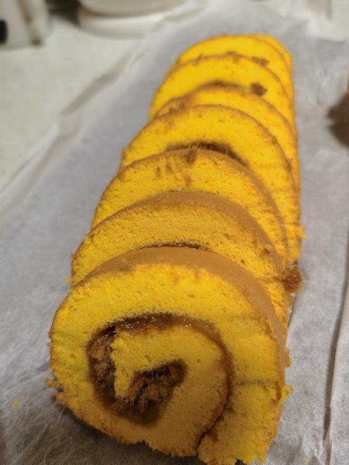 麦兜amy做的懒人版小美肉松瑞士卷海绵肉松蛋糕卷