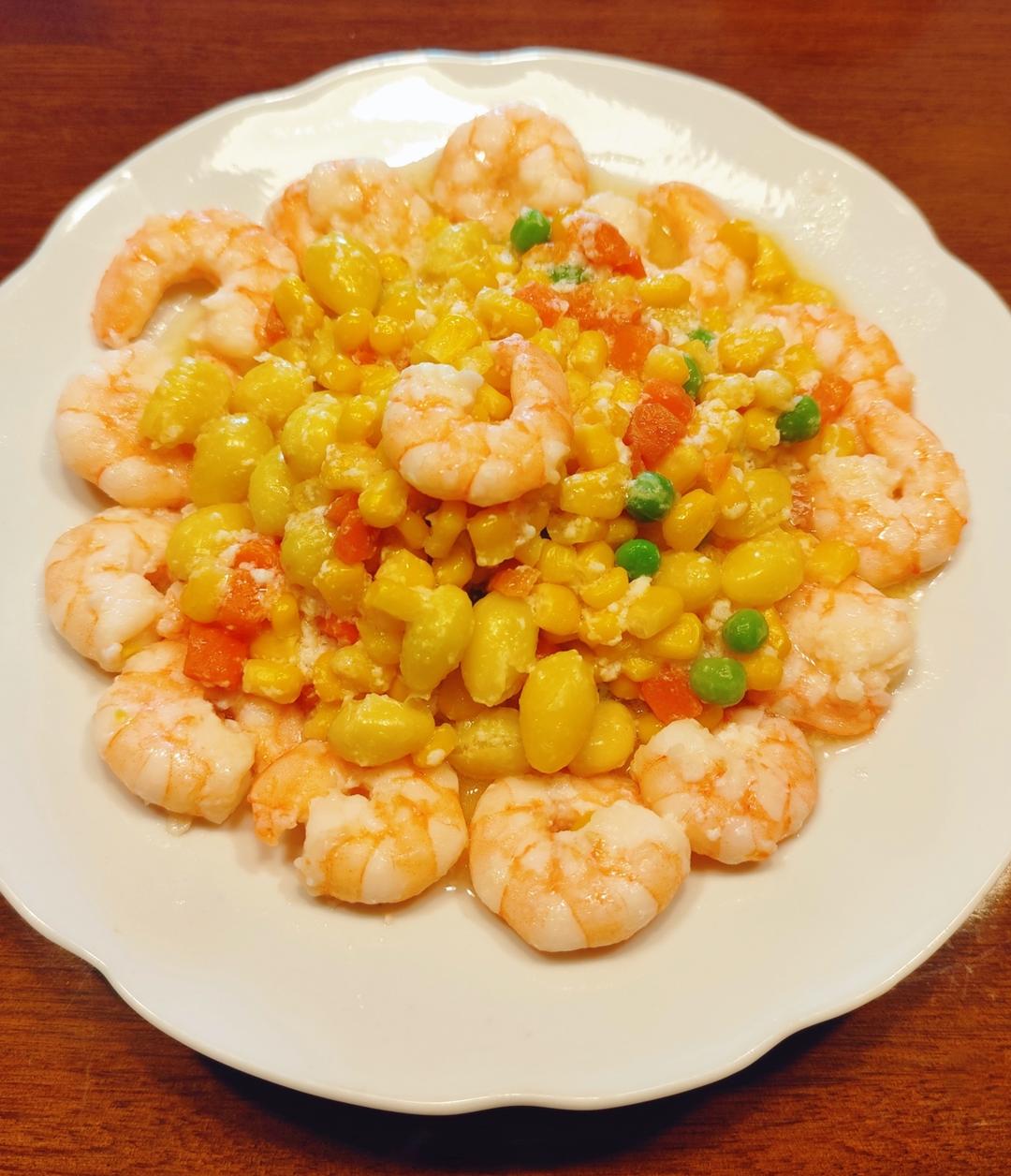 三色炒虾仁