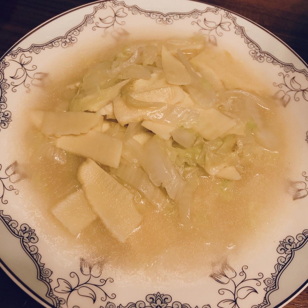 白菜肉丝冬笋年糕
