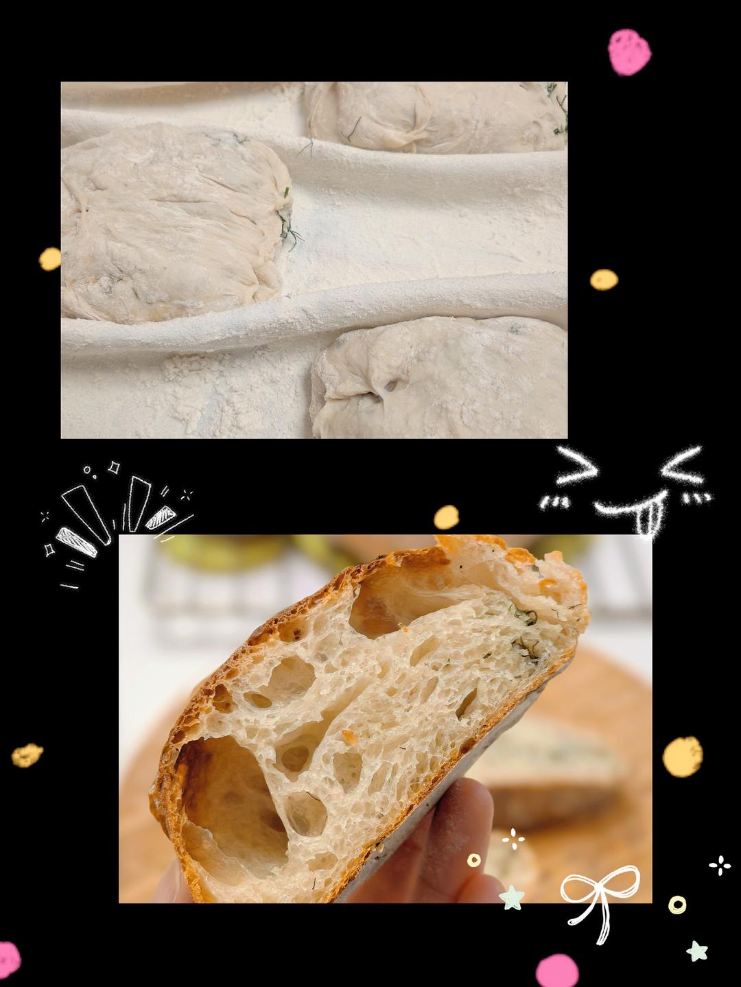 【ciabatta】家庭版恰巴塔，软乎乎的拖鞋面包