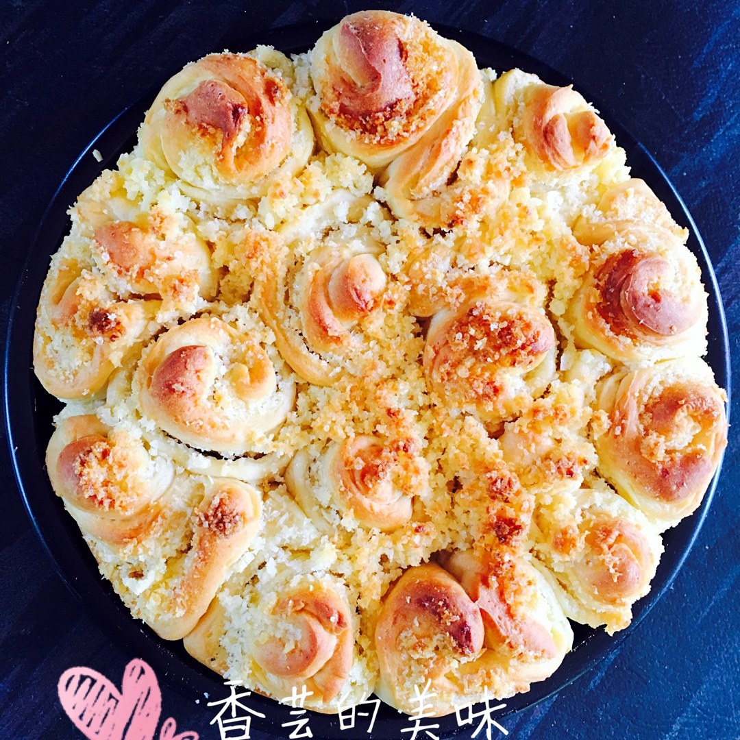 心形玫瑰花面包