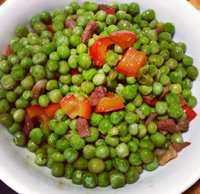 鸡油火腿豌豆米