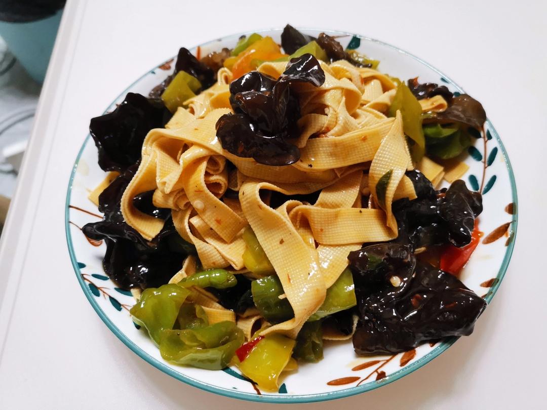 🔥素烧豆腐皮❗简单下饭，三分钟搞定