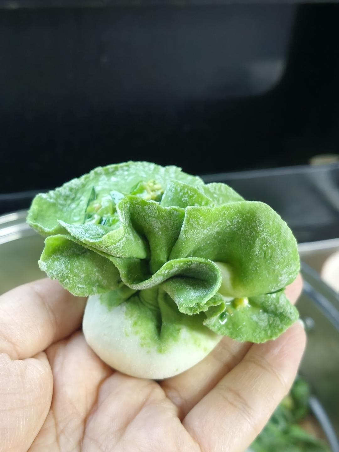 翡翠白玉白菜饺子详细版（附翡翠白玉白菜饺子包法，翡翠白玉饺子皮两种制法，面包机和面，翡翠白玉烧卖，各种馅料搭配）