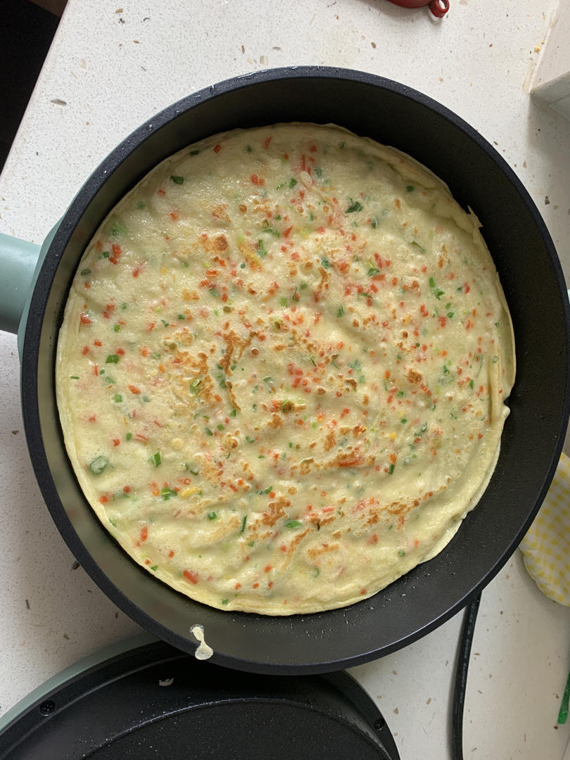 简单快手蔬菜鸡蛋煎饼