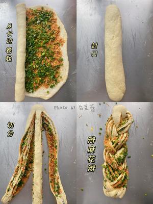 香葱肉松面包【柏翠面包机 】的做法 步骤8