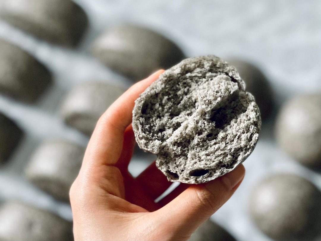 小美版 黑芝麻馒头