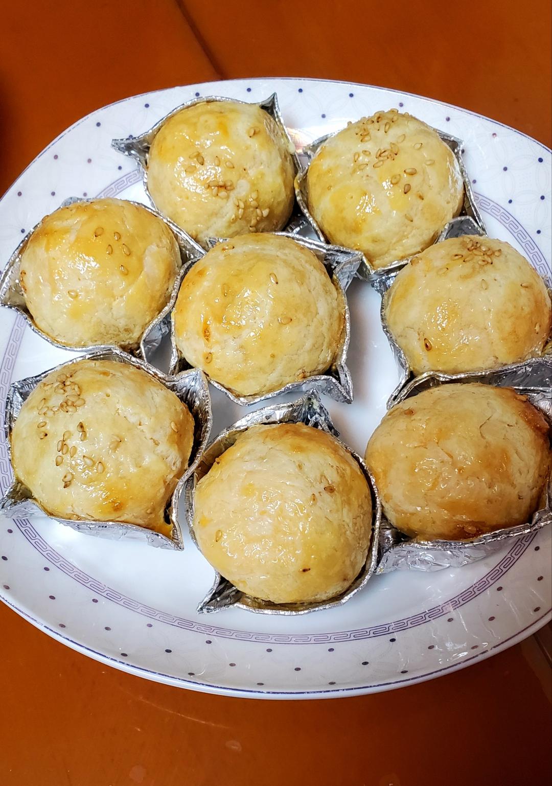 有空气炸锅就能做的小点心「酥皮汤圆」蛋挞皮与汤圆的完美结合👍👍👍