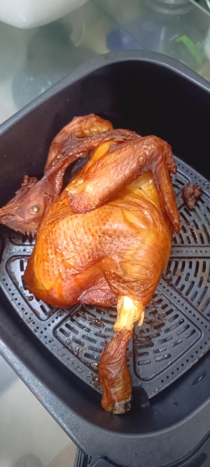 好吃到爆的空气炸锅烤鸡，皮脆肉嫩真的绝