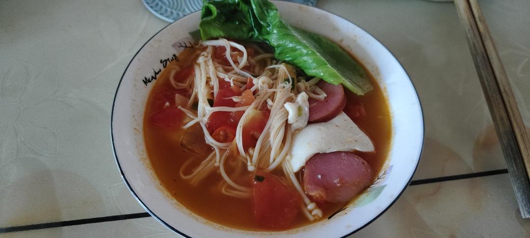 减脂餐—番茄金针菇焖豆腐