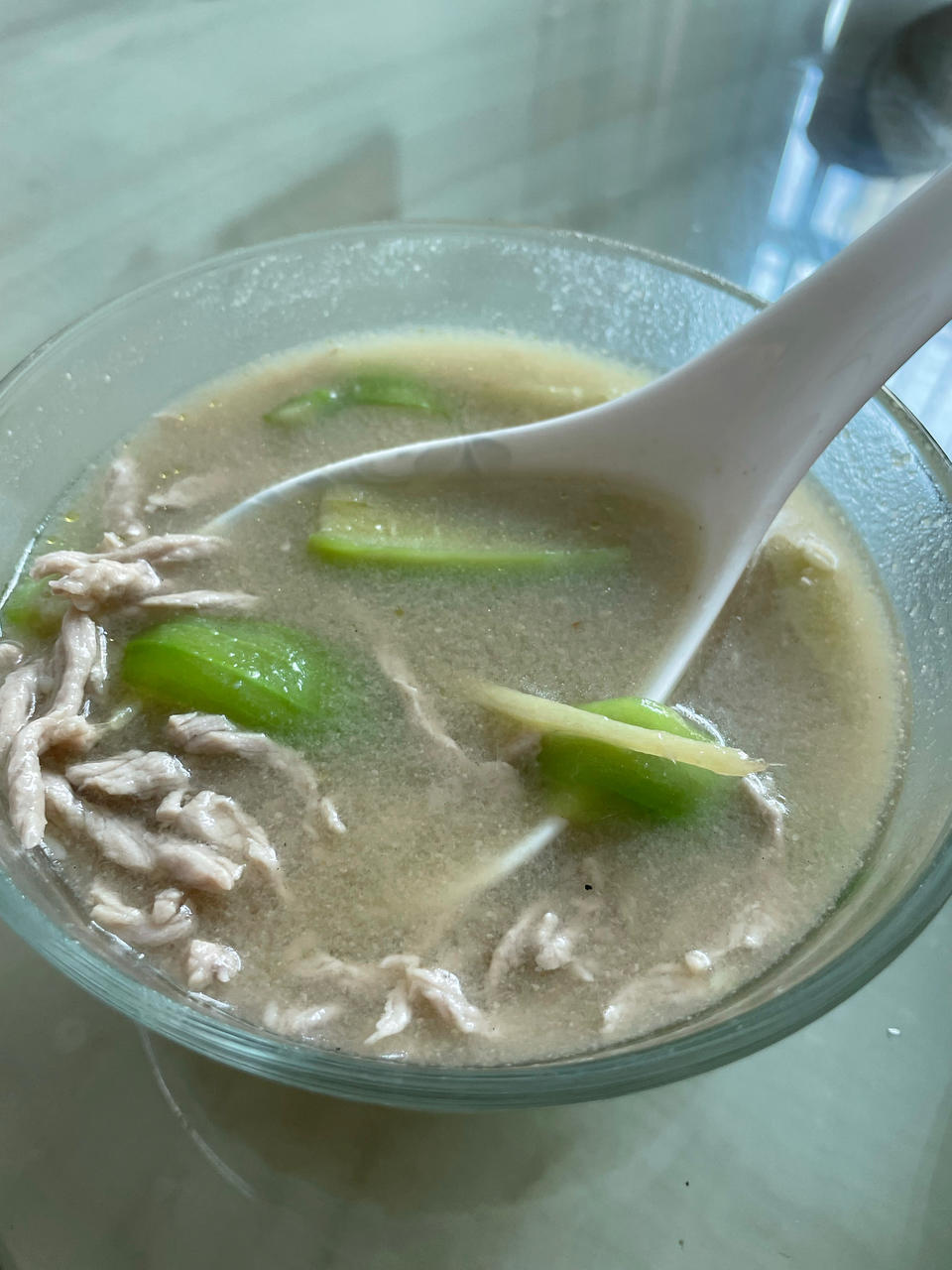 丝瓜肉片汤