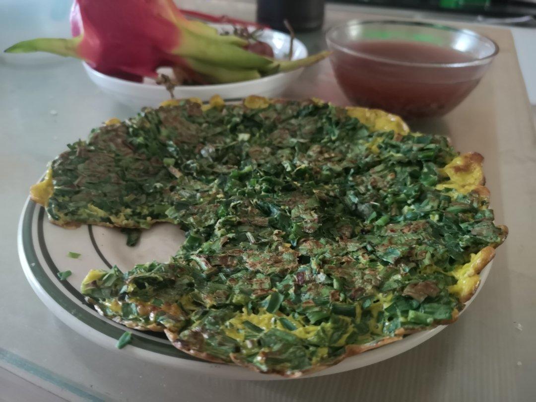 创意减脂餐：韭菜鸡蛋饼