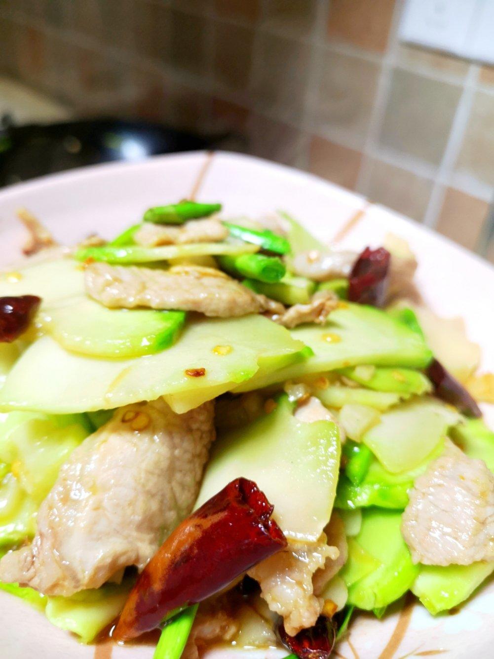 作品 流淌在厨房的时光做的2019年01月28日 羊角菜炒前用盐腌制片刻