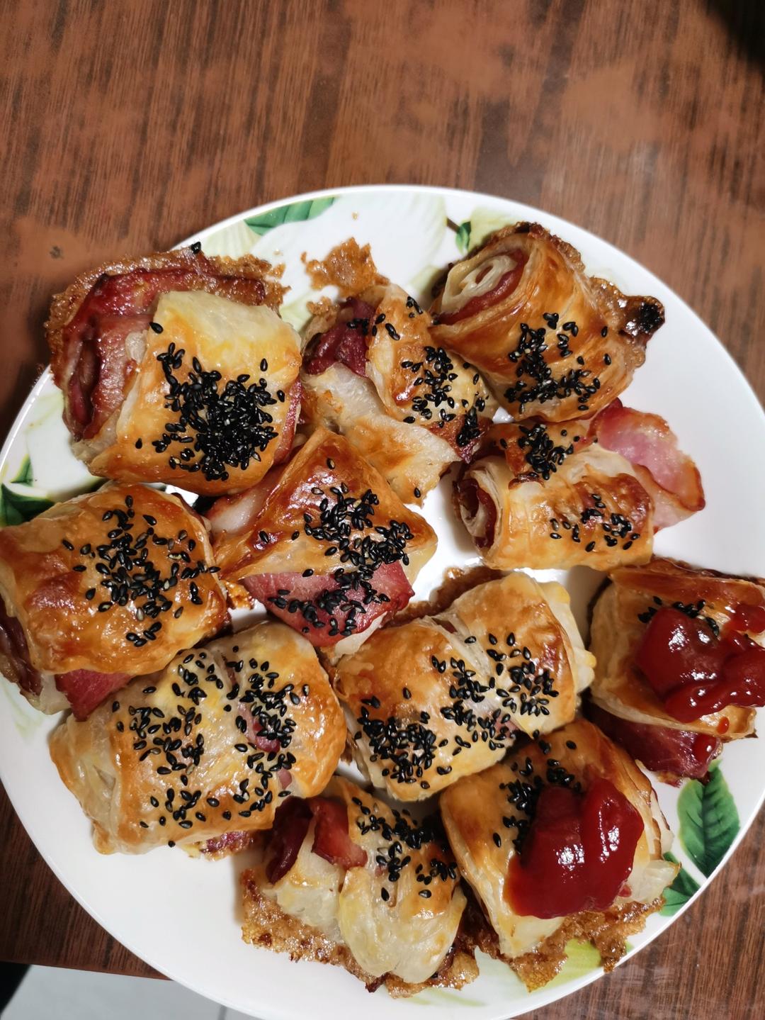 手抓饼培根卷