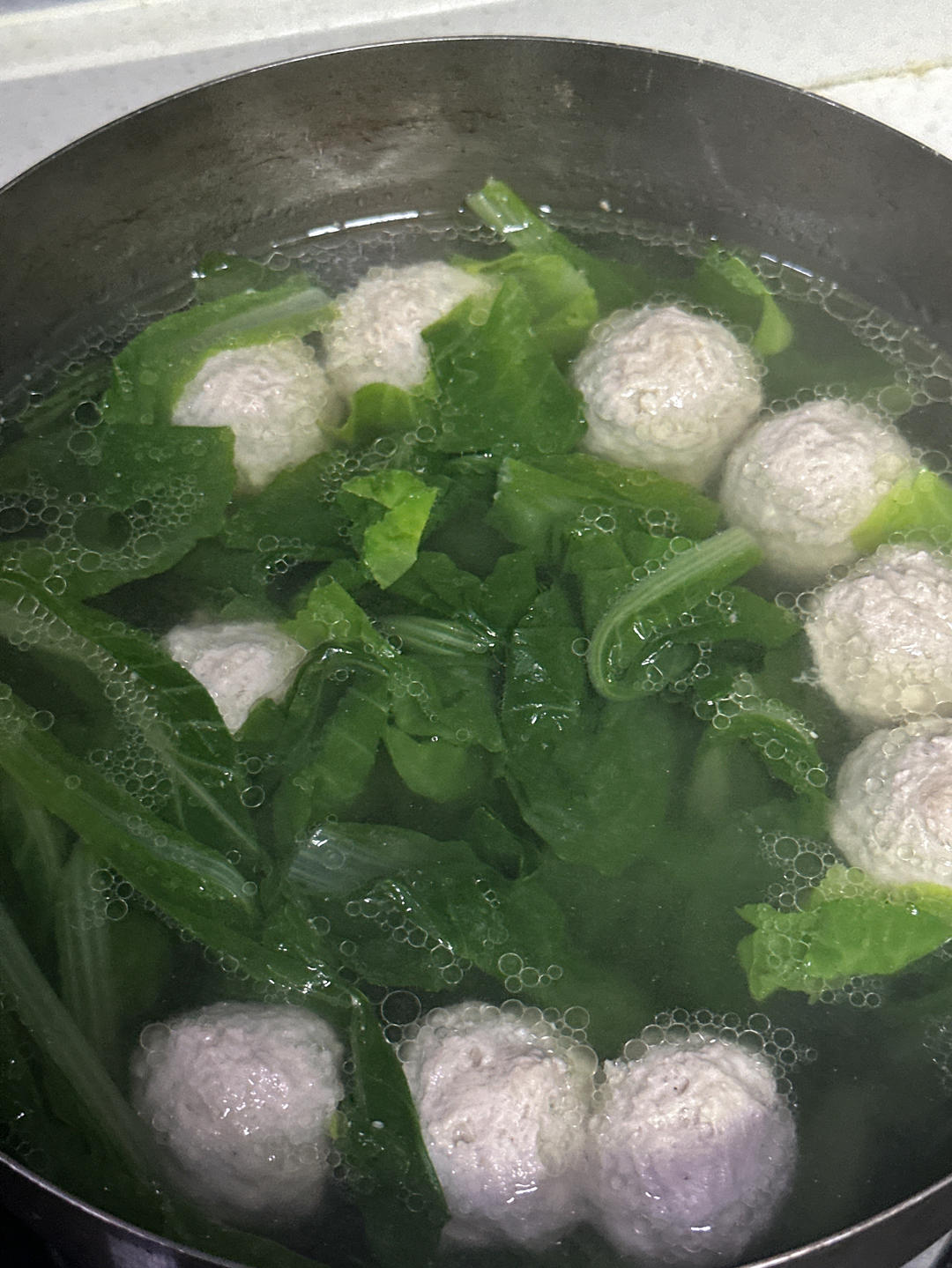 青菜肉圆汤