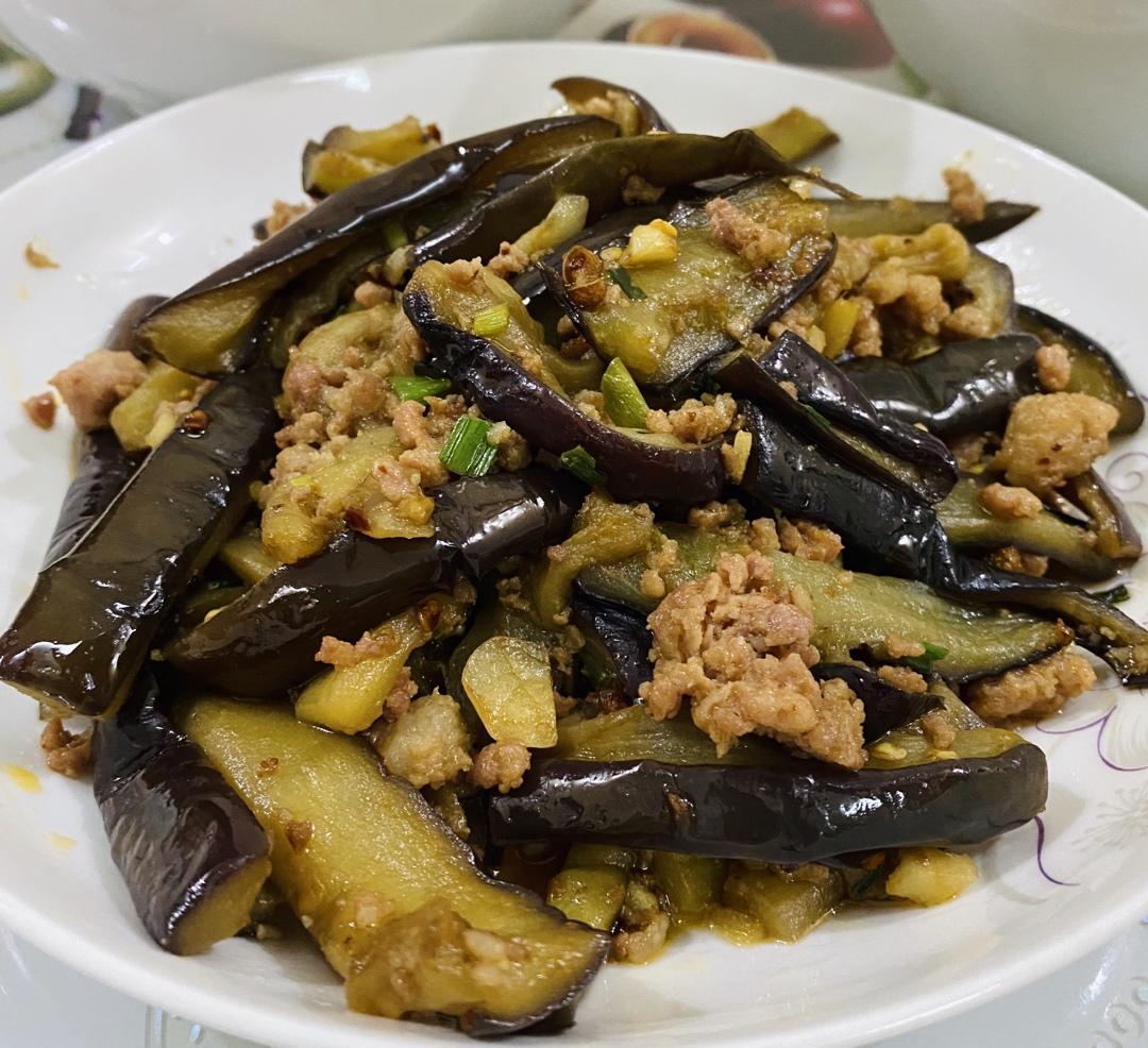 红烧肉沫茄子