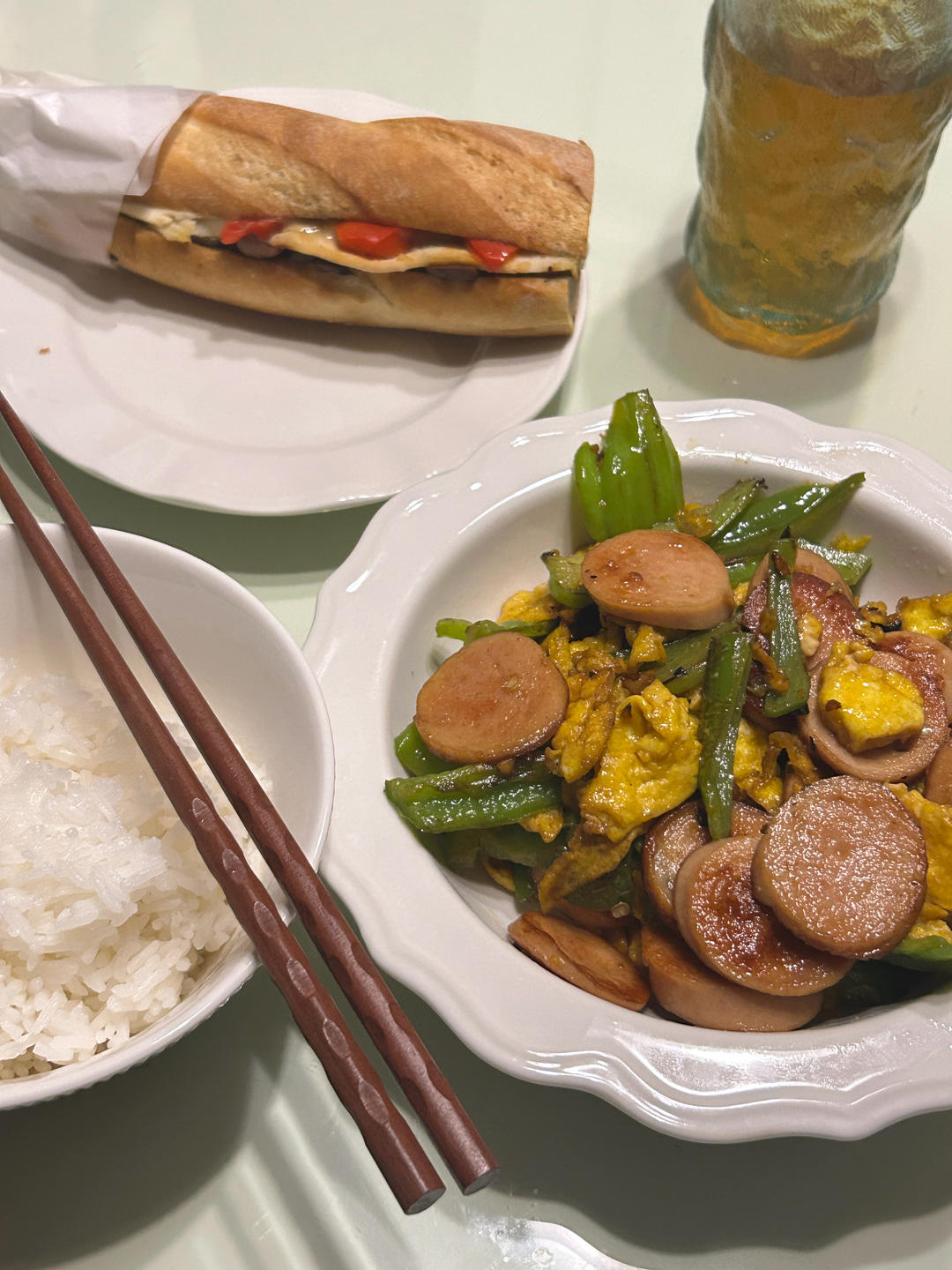 青椒火腿炒鸡蛋