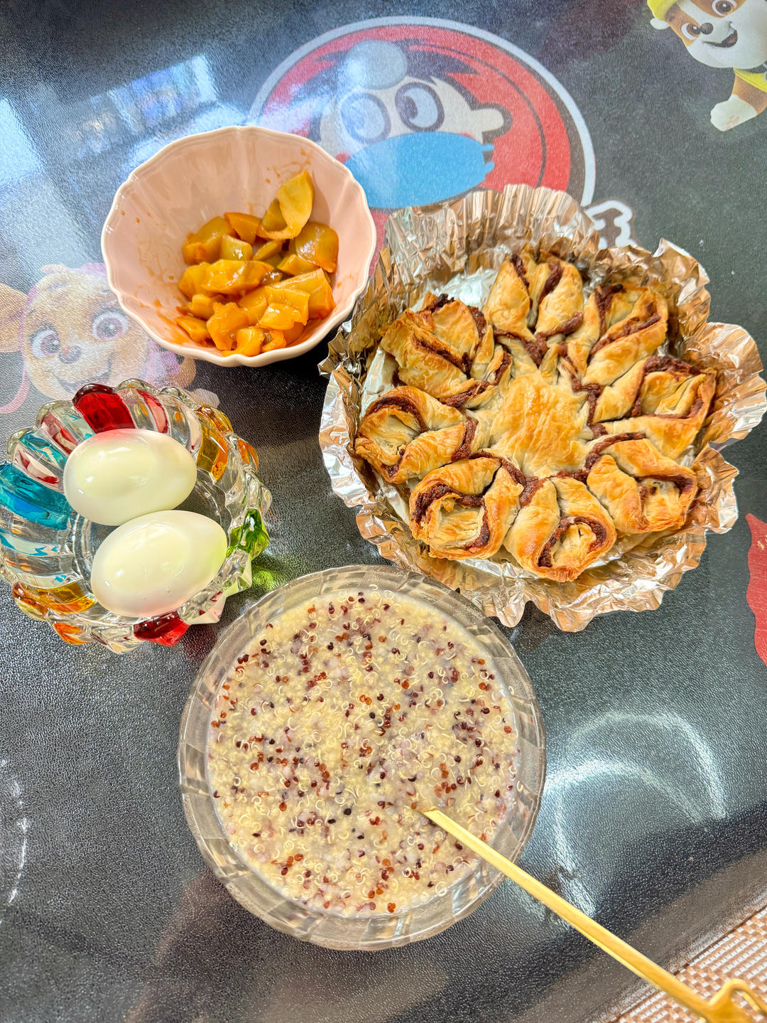 手抓饼第7种吃法-豆沙花朵