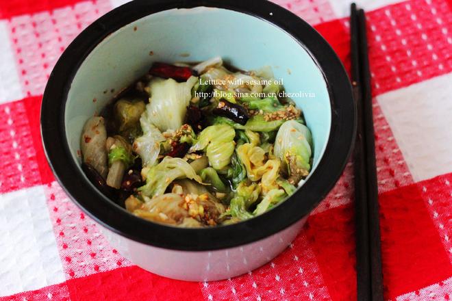 油响生菜/Lettuce with sesame oil的做法