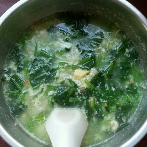 青菜鸡蛋面疙瘩汤