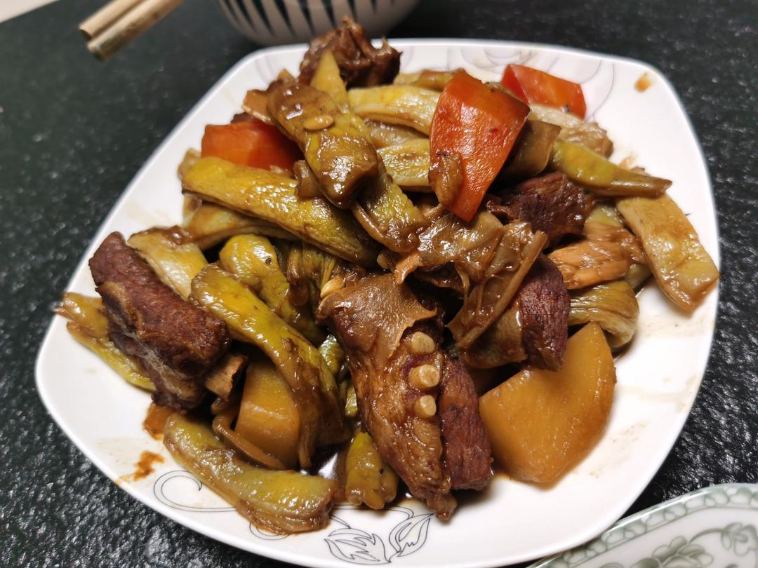 排骨豆角焖卷子