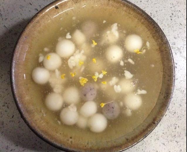 桂花酒酿藕粉小圆子的做法