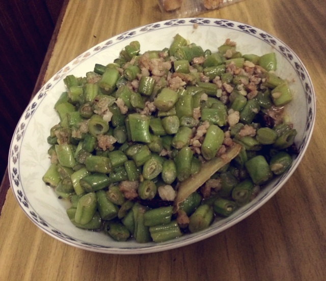 肉沫豆角下饭菜