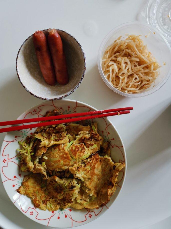 西葫芦鸡蛋饼（快手早餐）糊塌子
