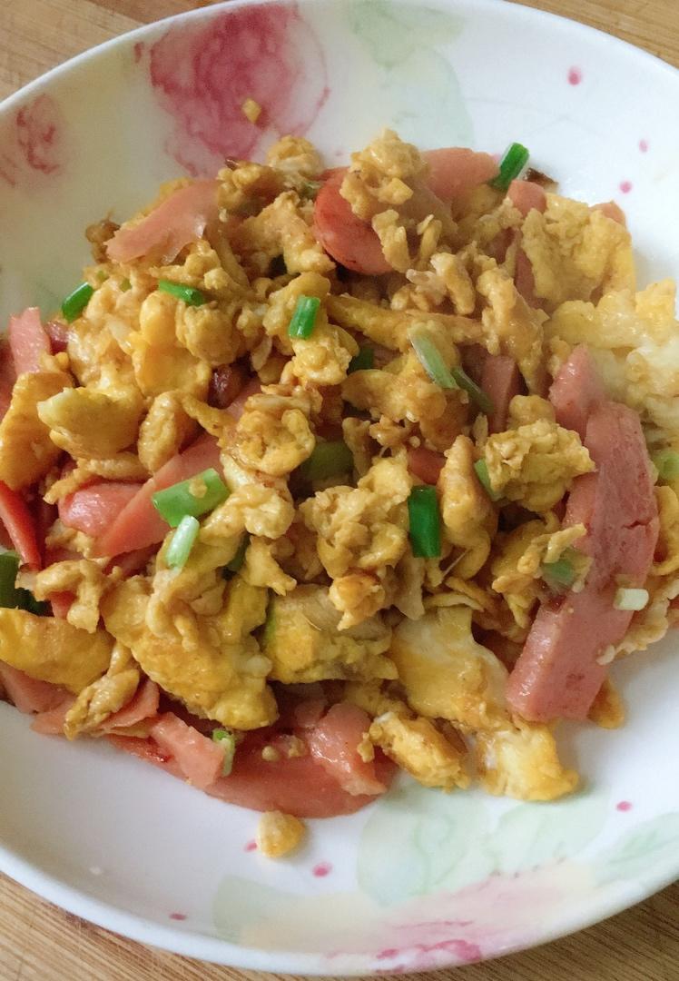 喜多多喜多做的快炒_火腿肠炒鸡蛋